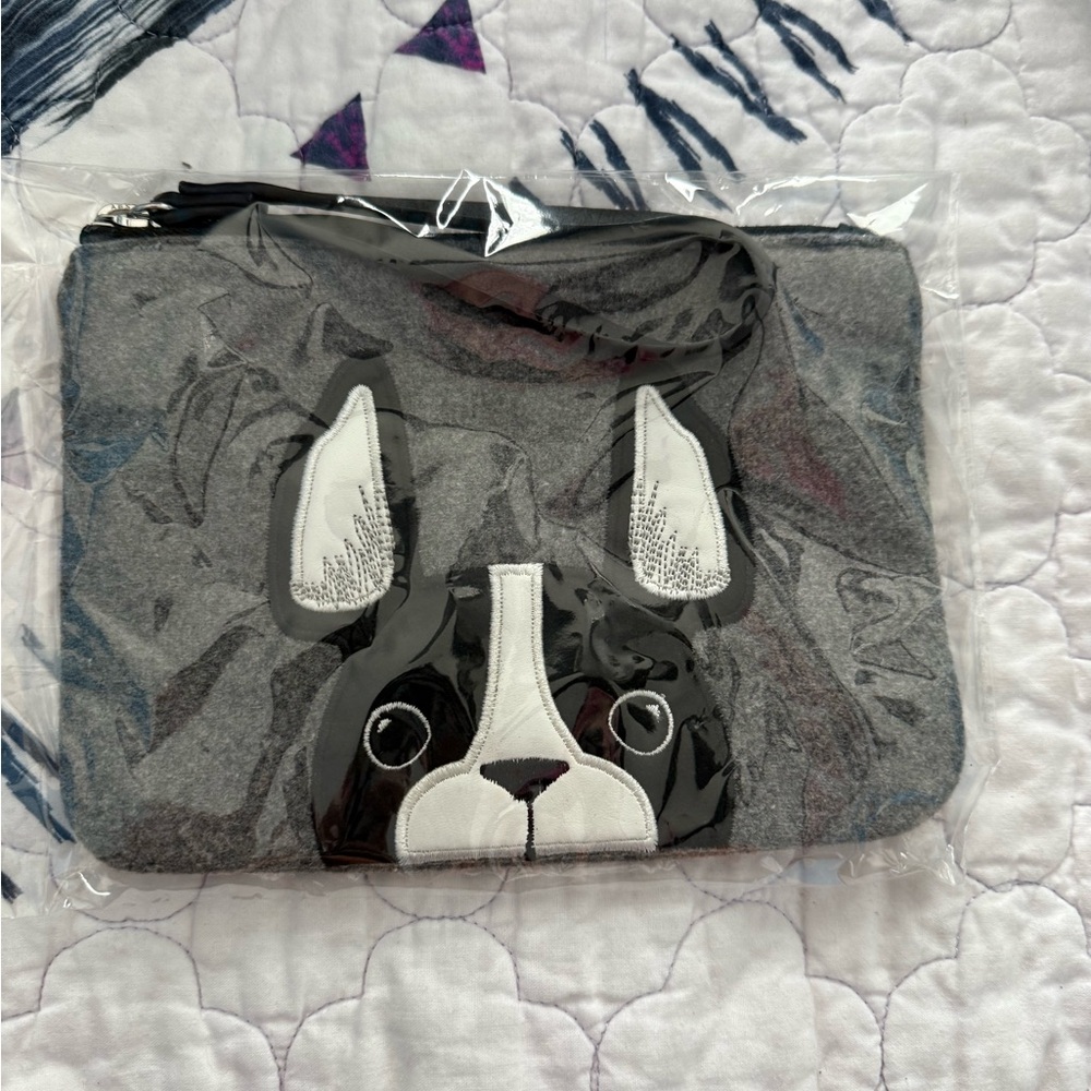 Old Navy French bulldog wristlet